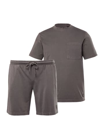 JP1880 Langer Schlafanzug in anthrazit