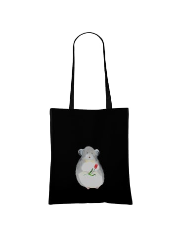Mr. & Mrs. Panda Stoffbeutel Chinchilla Blume mit Spruch in Schwarz