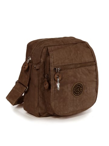 Bag Street Umhängetasche Nylon braun ca. 20cm