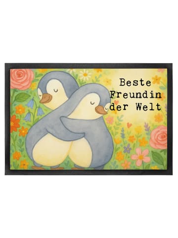 Mr. & Mrs. Panda Outdoor-Matte Pinguin Beste Freundin der Welt D... in Weiß
