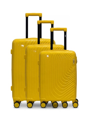 OBAGO 3 tlg. Kofferset HYDRA in Gelb (95L/64L/37L)