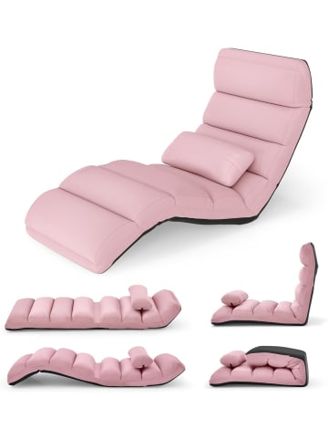 COSTWAY Relaxliege klappbar in Rosa