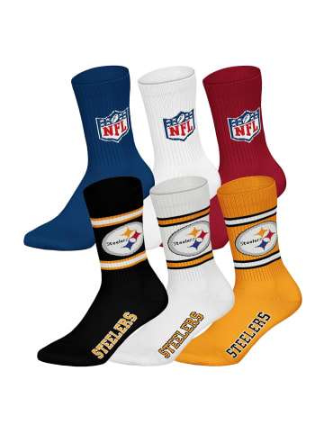 NFL Socken 6er Pack in Pittsburgh Steelers/Mix