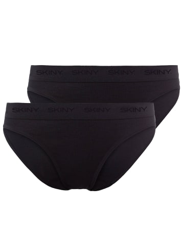 Skiny Slip 2er Pack in Schwarz