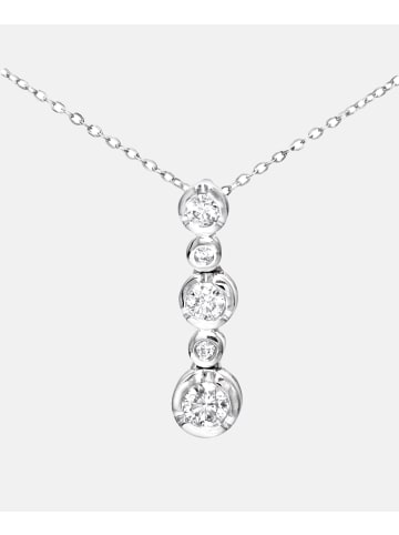 Diamant L'éternel Halskette mit Anhänger aus 375 Weißgold mit 0.25 Karat Diamant