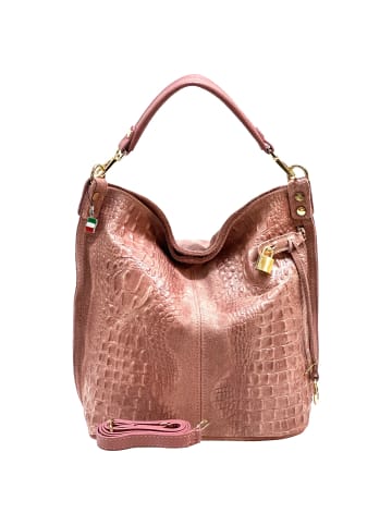 Florence Florence Beuteltasche, Shopper Leder rosa ca. 41cm