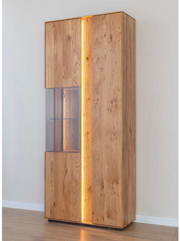 Feldmann-Wohnen Vitrine Collodi Wildeiche Natur 84,5 / 37 / 205cm