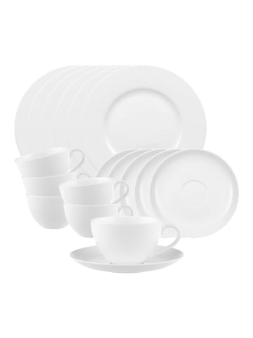 Villeroy & Boch 18-tlg. Kaffeeservice Anmut in in weiß