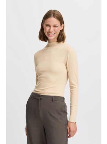 b. young Langarm-Shirt BYPAPILONE Slim fit in Humus