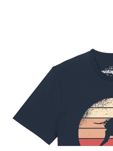 wat? Apparel T-Shirt Mountain Climbing in Dunkelblau