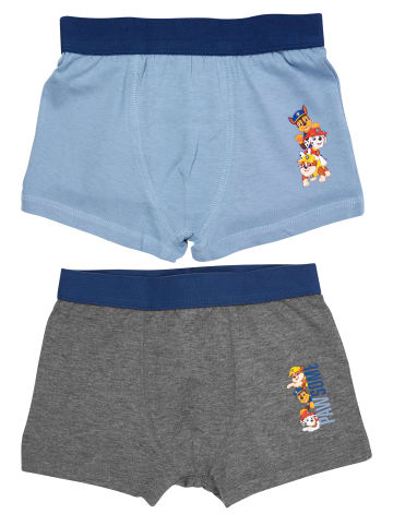 United Labels 2er Pack Paw Patrol Boxershorts in blau/grau