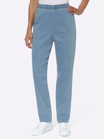 Sieh an! Schlupfjeans in blue-bleached