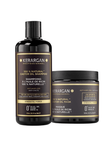 KerArgan 2tlg. Set: Shampoo & Maske Rizinusöl, 2x500ml
