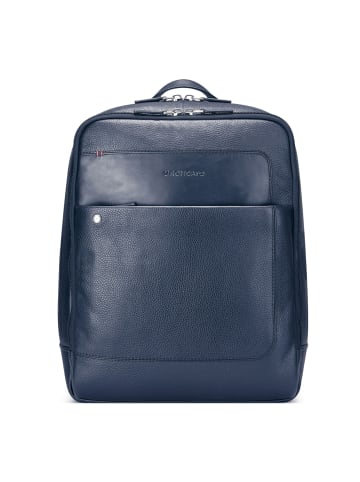 Roncato Alaska Rucksack RFID Schutz Leder 42 cm Laptopfach in navy