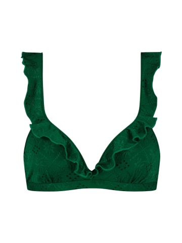 Beachlife Bikini-top Green Embroidery in green