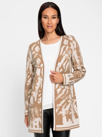 Heine Strickmantel in camel-champagner-gemustert