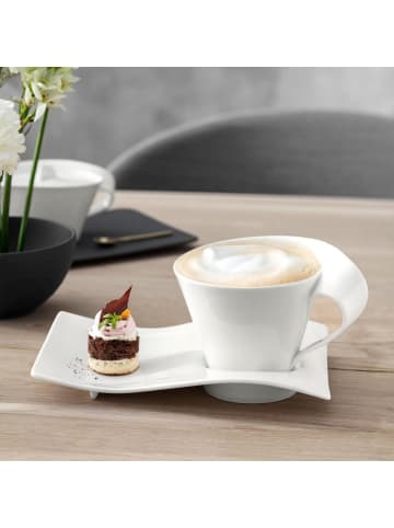 Villeroy & Boch Café au lait Tasse mit Unterteller NewWave Caffè in Weiß 260 ml in weiß