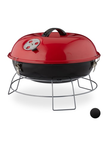 relaxdays Kugelgrill in Rot - Ø 36 cm