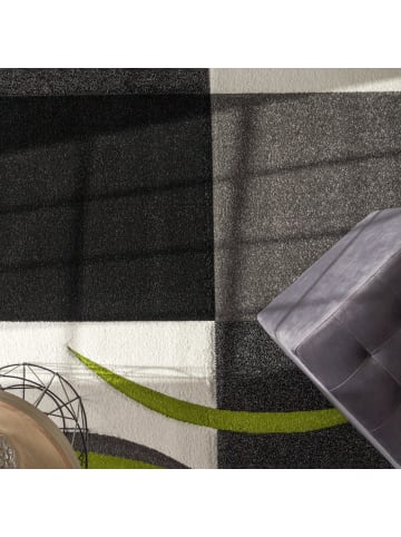 KADIMA DESIGN Teppich Kurzflor Karo Wohnzimmer in Grün