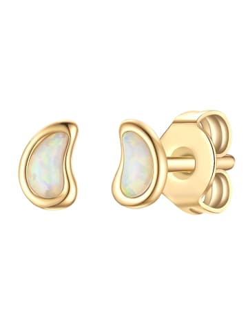 Glanzstücke München Ohrstecker aus Sterling Silber mit Opal in gelbgold