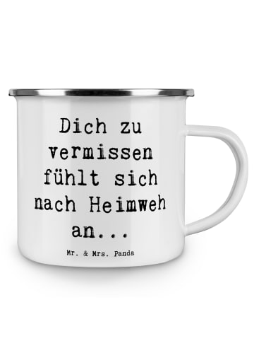 Mr. & Mrs. Panda Kaffeebecher Spruch Heimweh Sehnsucht mit Spruch in Weiß