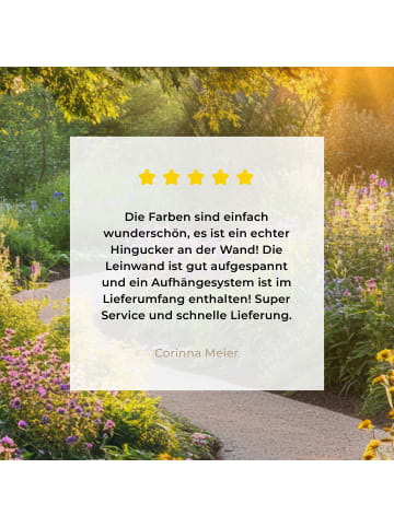 MuchoWow Leinwand Bilder Hellgelb