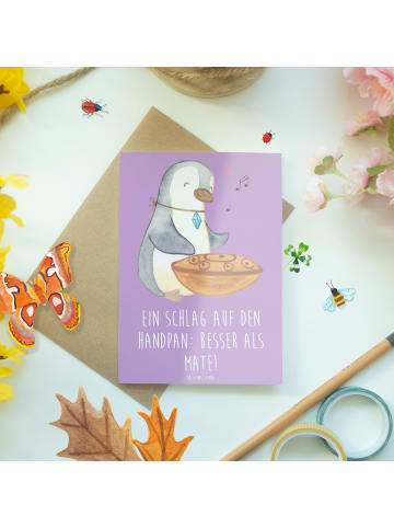 Mr. & Mrs. Panda Grußkarte Handpan Zauber mit Spruch in Lavendeltraum
