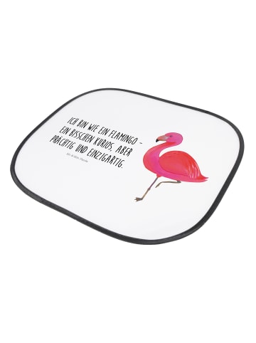 Mr. & Mrs. Panda Sonnenschutz Auto Flamingo Classic mit Spruch in Weiß