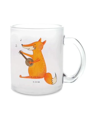 Mr. & Mrs. Panda Große Teetasse Fuchs Gitarre ohne Spruch in Transparent