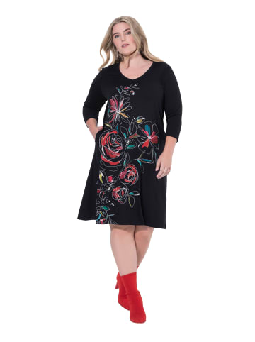 MIAMODA Jerseykleid in schwarz