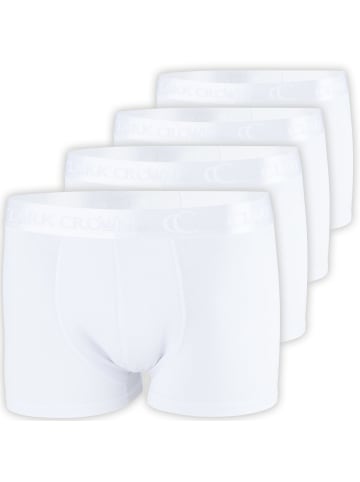 Clark Crown® "Bambus"-Boxershorts 4er Pack in weiß