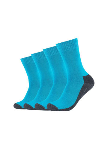 camano Sportsocken Atmungsaktiv Bequem Perfekte Passform Tennissocken Verstärkt Herren und Damen 4er Pack function in turquoise