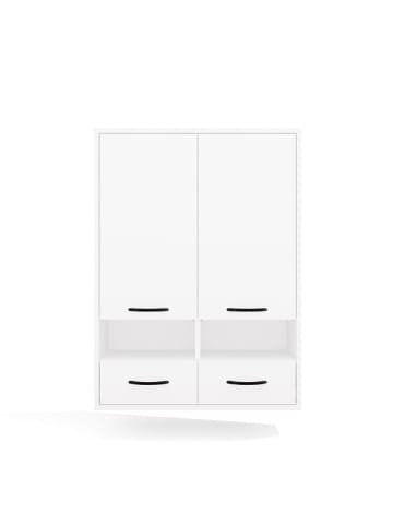kommodly Wandhängeschrank Viva in Weiß - (B)66cm x (T)30cm x (H)90cm