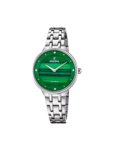 Festina Edelstahl Damenuhr grün 30.5mm