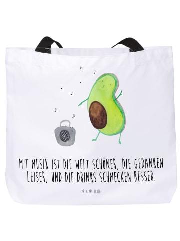 Mr. & Mrs. Panda Shopper Avocado Tanzen mit Spruch in Weiß