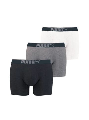 Puma Boxershort 3er Pack in Schwarz/Grau/Weiß