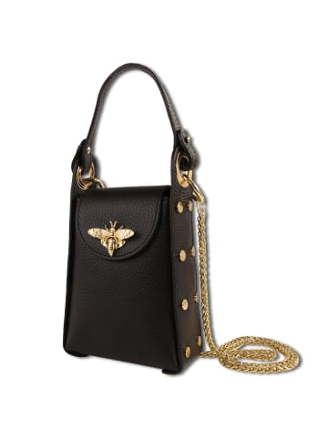 Toscanto Leder Umhängetasche Toscanto Tasche schwarz ca. 13cm