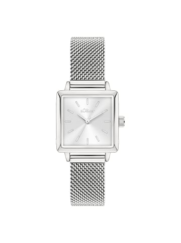 s.Oliver Armbanduhr Square Time in silber