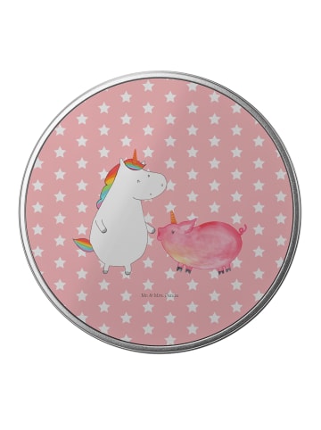 Mr. & Mrs. Panda Teedose Einhorn Schwein ohne Spruch in Rot Pastell