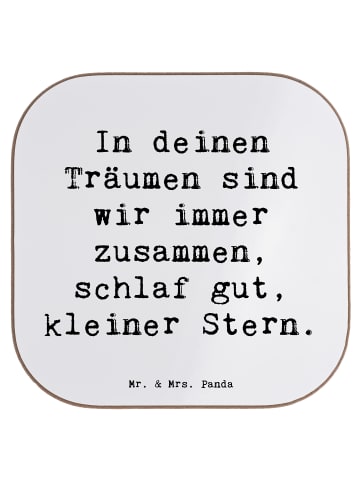 Mr. & Mrs. Panda Untersetzer Spruch Alleine schlafen lernen mit ... in Weiß