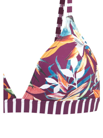 Venice Beach Triangel-Bikini-Top in bordeaux bedruckt