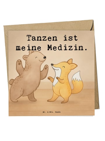 Mr. & Mrs. Panda Deluxe Karte Hase Tanzen Design mit Spruch in Weiß