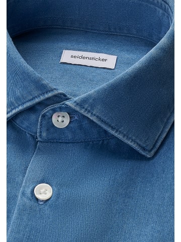 Seidensticker Denimhemd Slim in Mittelblau