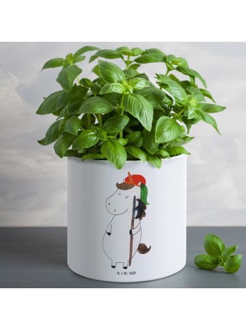 Mr. & Mrs. Panda Blumentopf Groß Einhorn ohne Spruch in Weiß