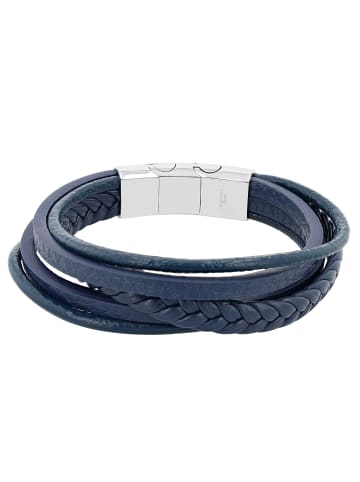 Adeliás Herren Armband – Lederarmband aus Leder 21 cm in blau