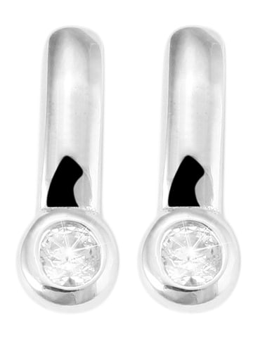 Adeliás Damen Ohrringe – Ohrstecker aus 925 Silber mit Zirkonia in silber