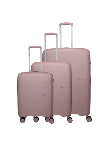 travelite Tamaris x Travelite Voyaage 4 Rollen Kofferset 3-teilig mit Dehnfalte in blush