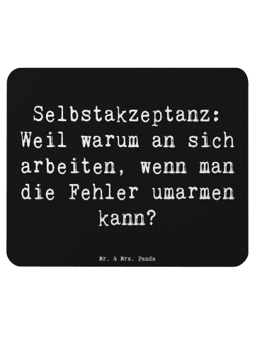 Mr. & Mrs. Panda Maus-Pad Spruch Selbstakzeptanz Umarmen mit Spruch in Schwarz