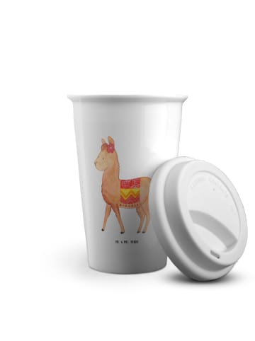 Mr. & Mrs. Panda Thermobecher Alpaka Stolz ohne Spruch in Weiß