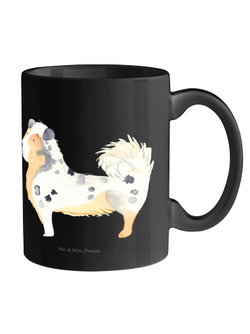 Mr. & Mrs. Panda Geschenktasse Hund Australien Shepherd ohne Spruch in Schwarz
